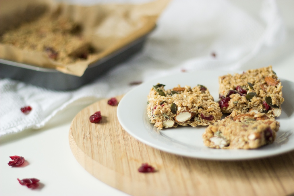 floral and feather Recipe Gary’s healthy honey oat bars