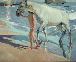 El baño del caballo, de Joaquín Sorolla