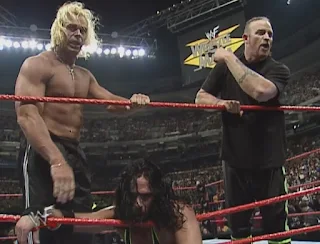 WWE / WWF Wrestlemania 15: The three remaining members of DX after HHH's heel turn