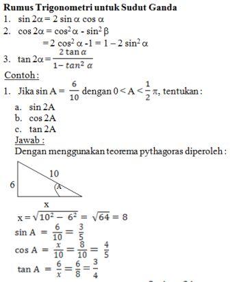 Rumus vektor matematika kelas 12