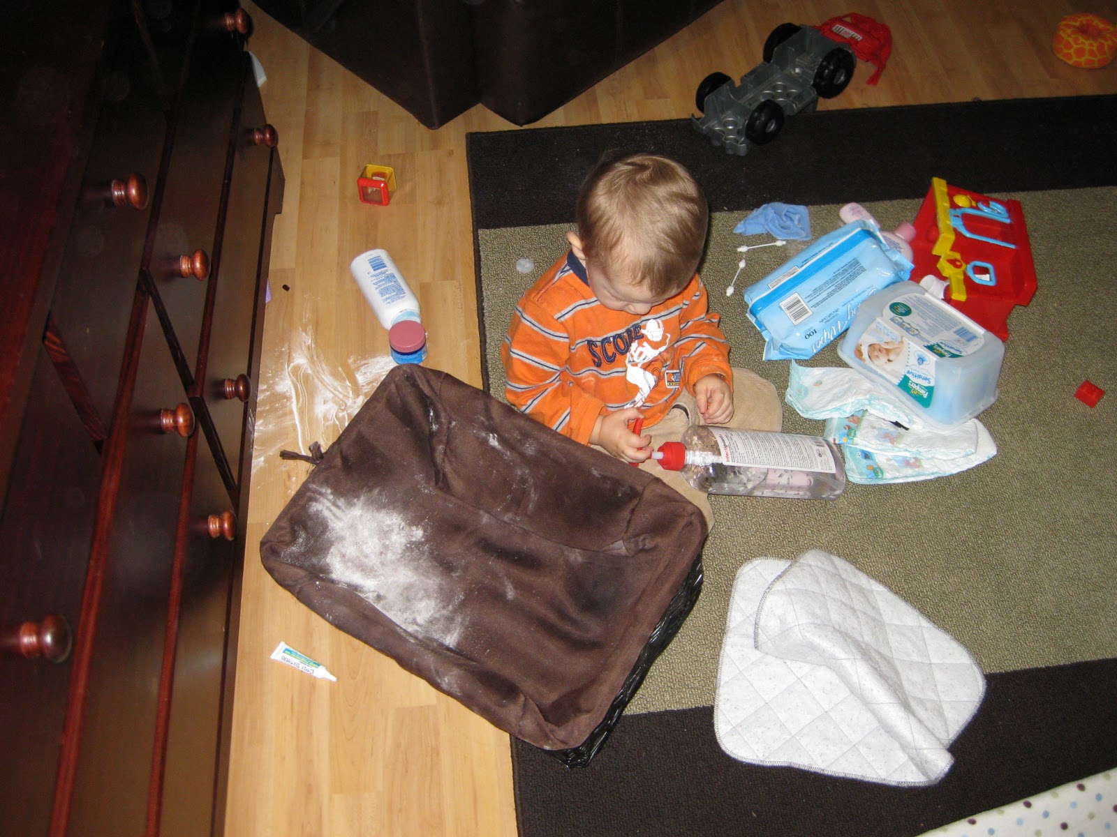 Gideon's Travels Baby powder, diapers, wipes, Oh My!