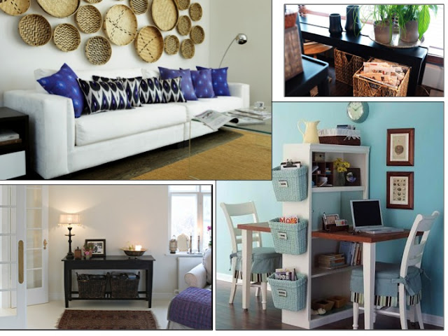 loft chic: decorar con cestas de mimbre