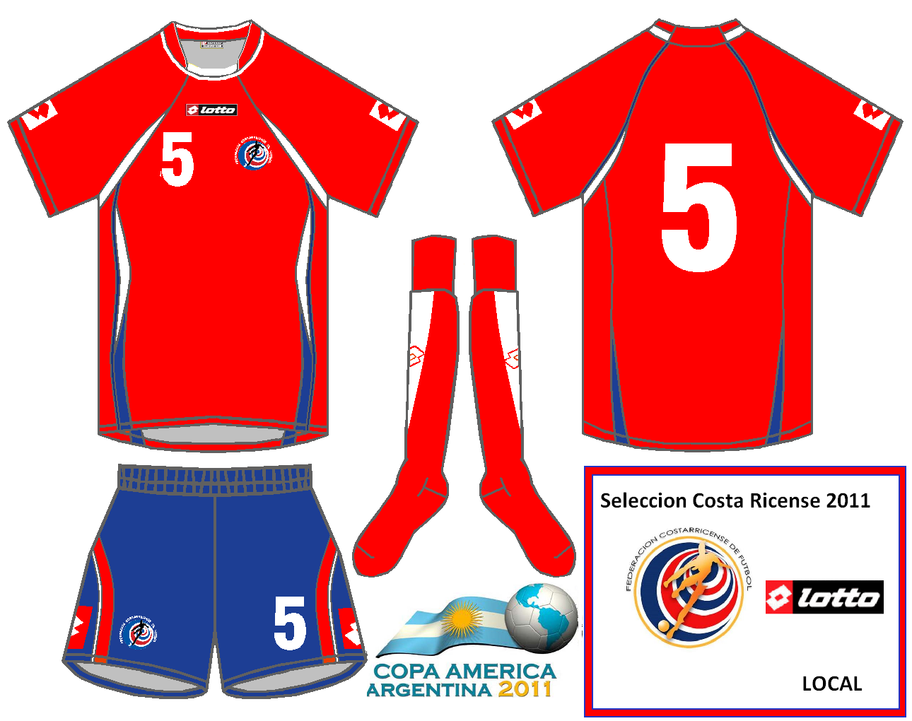 .. INDUMENTARIA DEPORTIVA Seleccion Costa Rica Copa America 2011