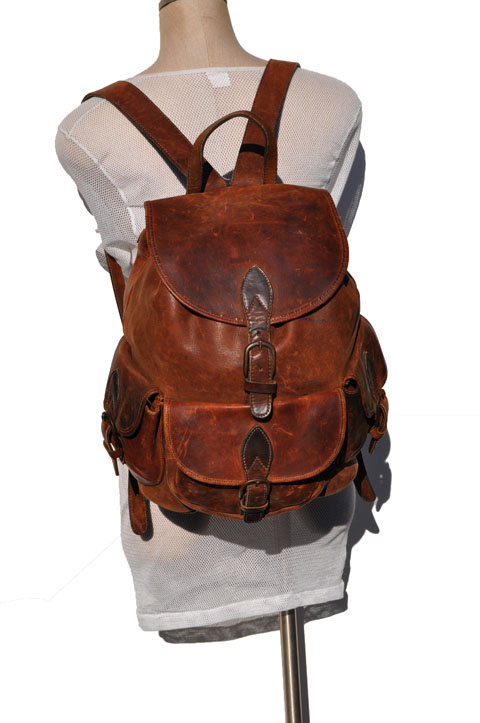 goodbye heart vintage: Vintage Leather Backpack