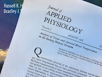 The first page of Pennes HH (1948) Journal of Applied Physiology, Volume 1, Page 93, superimposed on the cover of Intermediate Physics for Medicine and Biology.