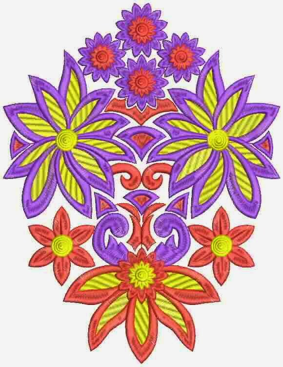 EmbDesignTube Vintage Floral Embroidery Patch Work Designs