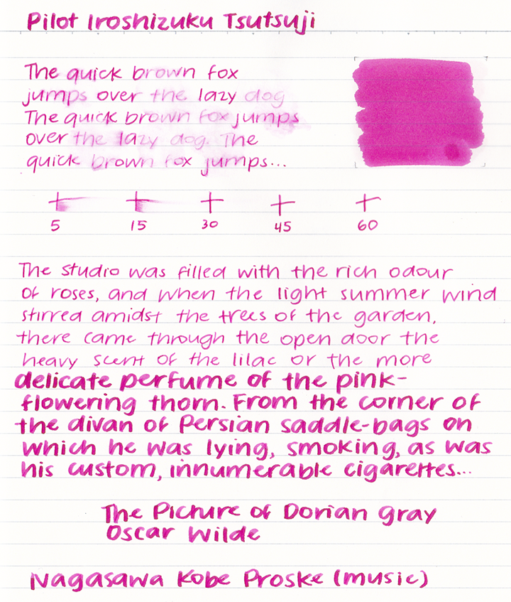 review pilot iroshizuku tsutsuji ink between the teeth