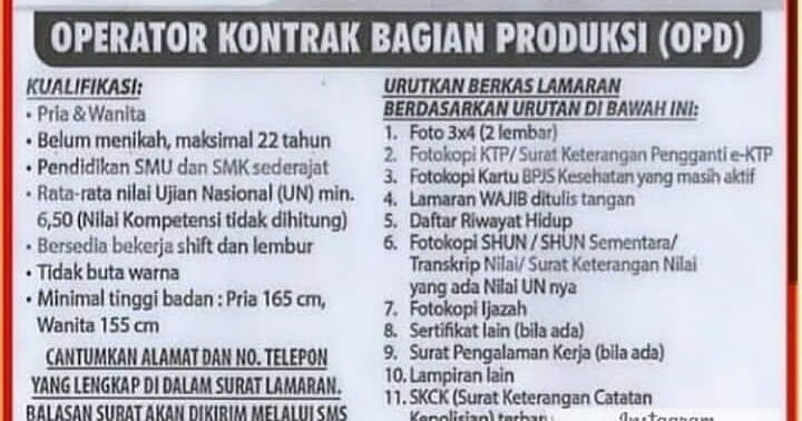 LOWONGAN PEKERJAAN PT. YAMAHA MUSIC MANUFAKTUR ASIA