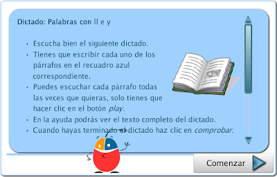 APRENDER ES DIVERTIDO: DICTADO: PALABRAS CON LL Y CON Y