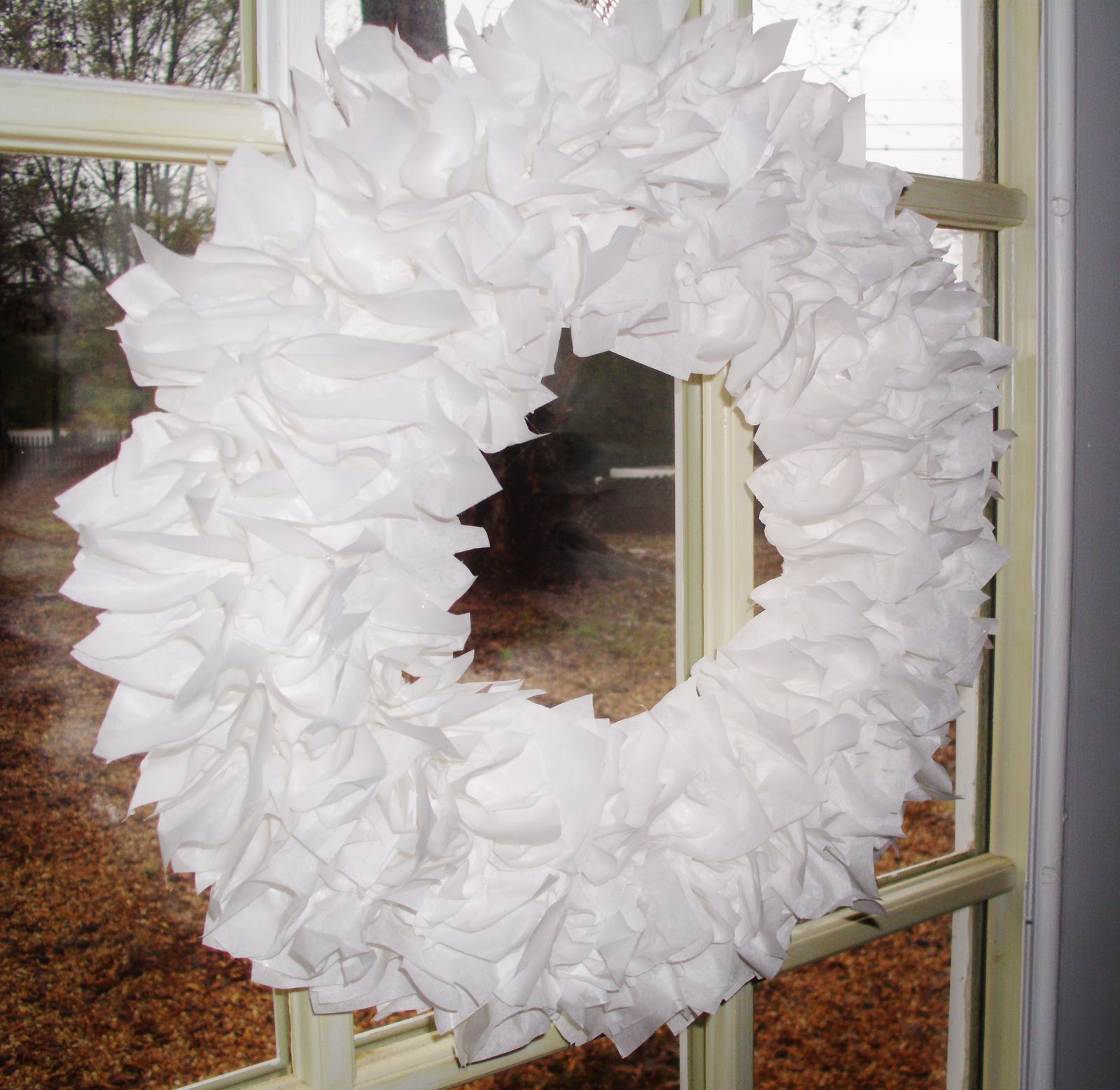 Living Simply at Pomegranate Farm Tissue Paper Wreaths