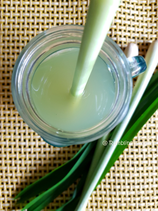 Rumbling Tummy Lemongrass Pandan Drink