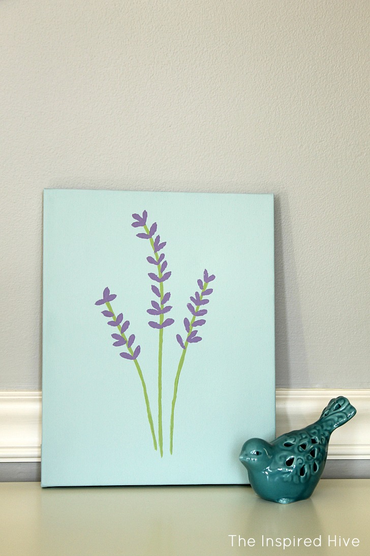 Monthly Diy Challenge Painted Lavender Canvas The Inspired Hive