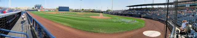 arizona baseball, panorama, view from the field, duggout