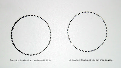 Stamping with Clear Stamps - use a light touch to avoid blobs