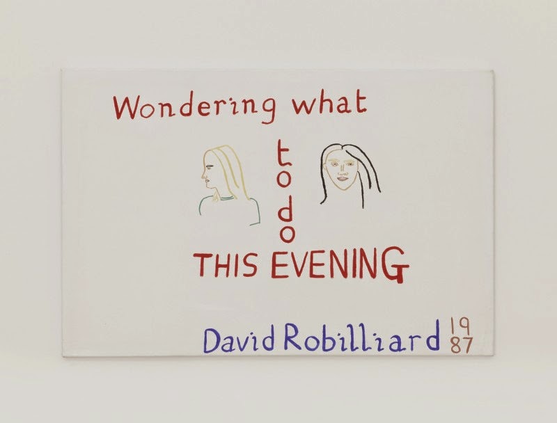 David Robilliard, Wondering What to Do this Evening, 1987, acrylic on canvas. Photograph: Paul Knight. Courtesy collection Chris Hall. © The Estate of David Robilliard. All rights reserved. DACS 2014.          