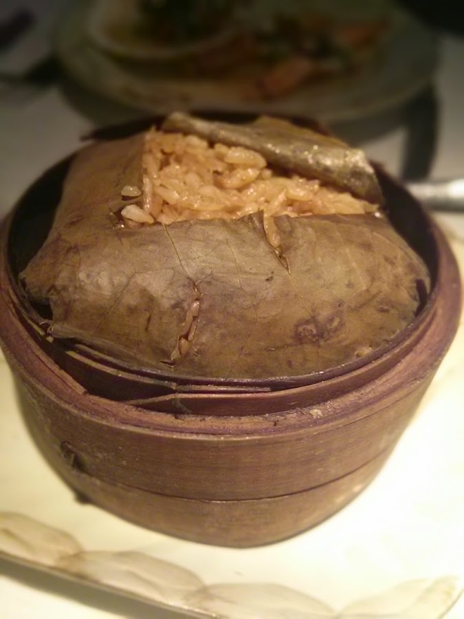 Hoja de loto con arroz en Restaurante Hanoi II