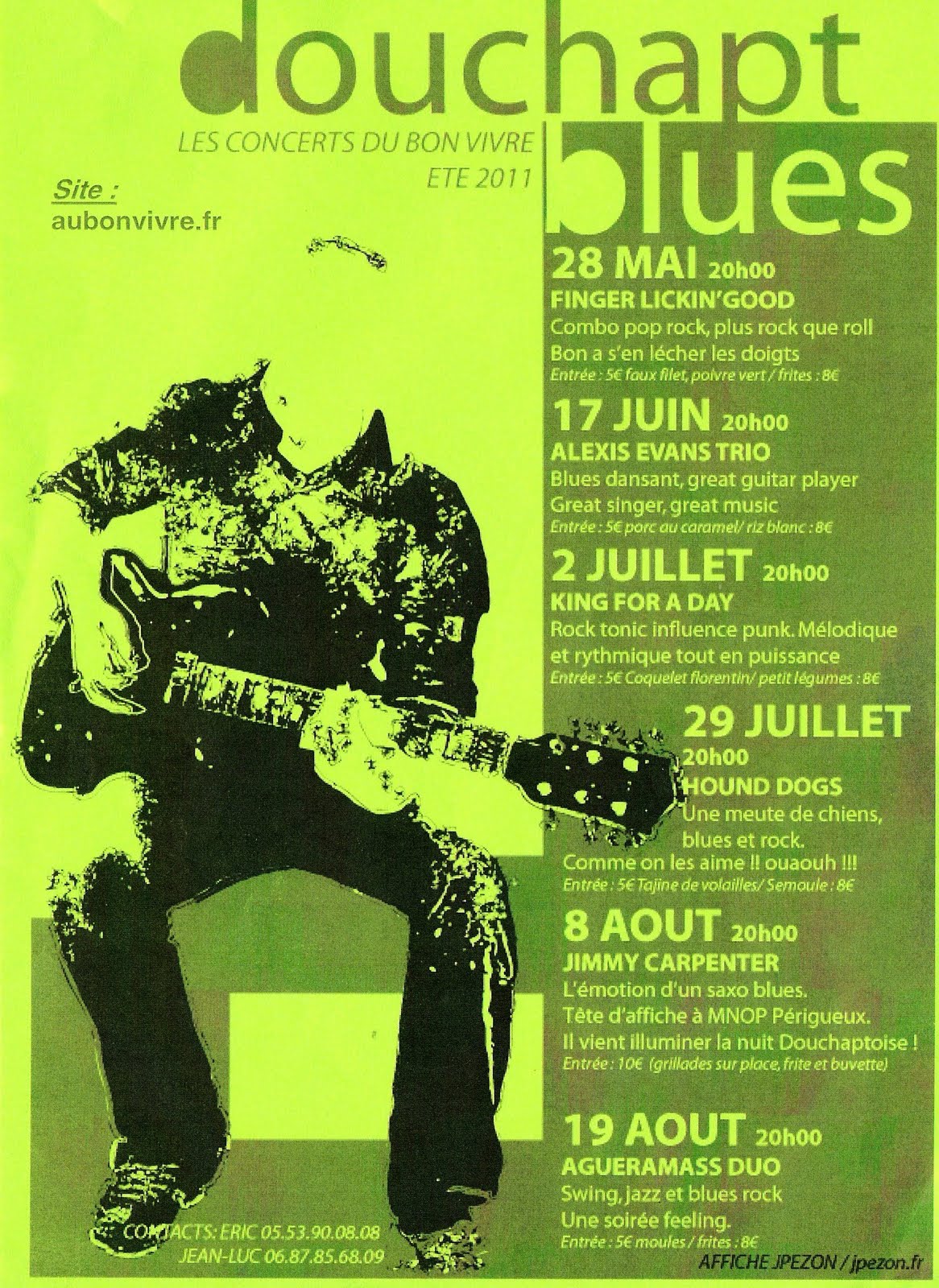 AUTOUR DU BUFFEBALE V 29 JUILLET DOUCHAPT CONCERT "BLUESHOUND DOGS"