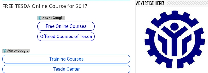 FREE TESDA ONLINE COURSES 2017