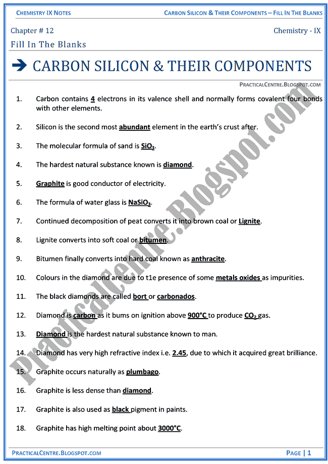 carbon-silicon-and-their-components-blanks-chemistry-ix
