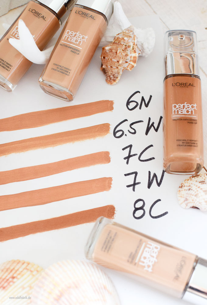 L'Oréal Perfect Match Foundation / Die 29 Nuancen des L'Oréal Make-Up ...