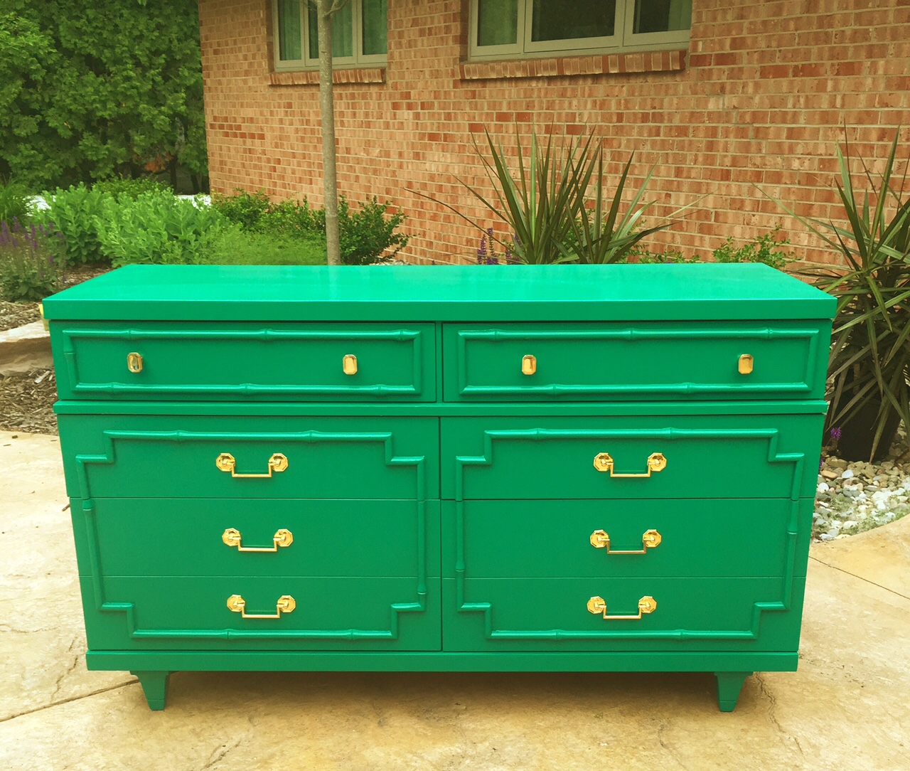 JULIE PETERSON Simple Redesign DRESSER TRANSFORMATION…ADDING BAMBOO TRIM