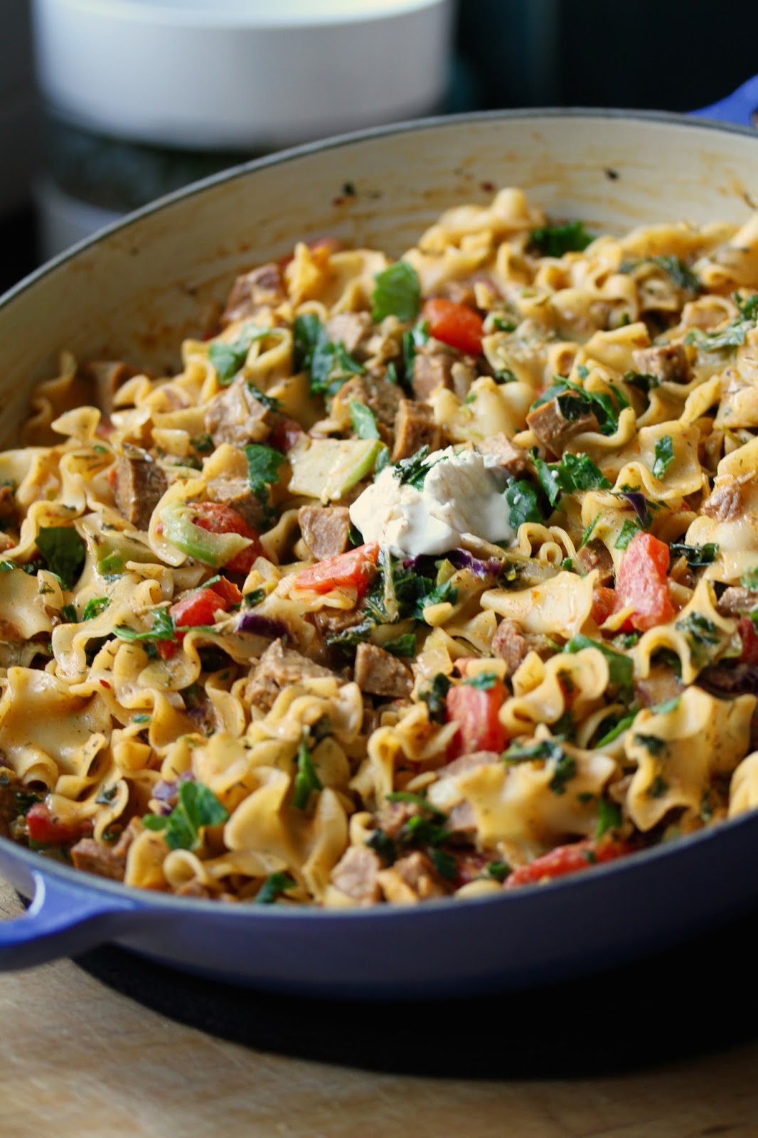 Smith's Vegan Kitchen Hungarian Noodles with Vegan Kielbasa