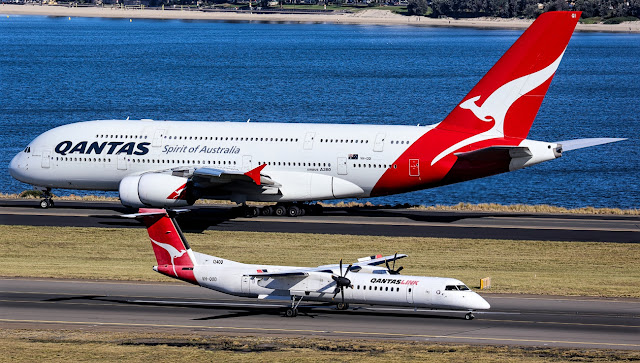 a380 and dhc-8 size comparison