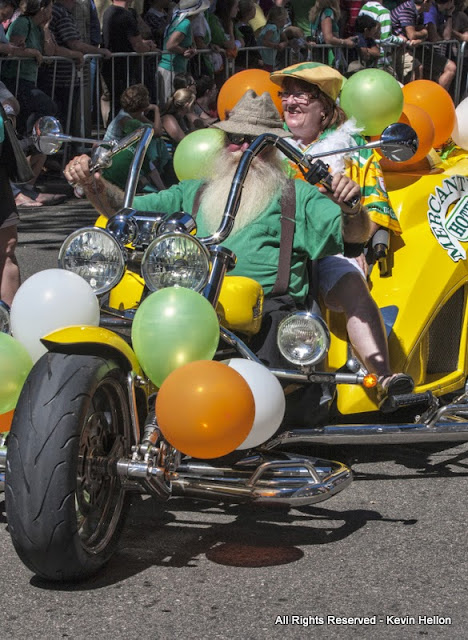 Hot rod motorbike, St Patrick's Day Parade, Sydney
