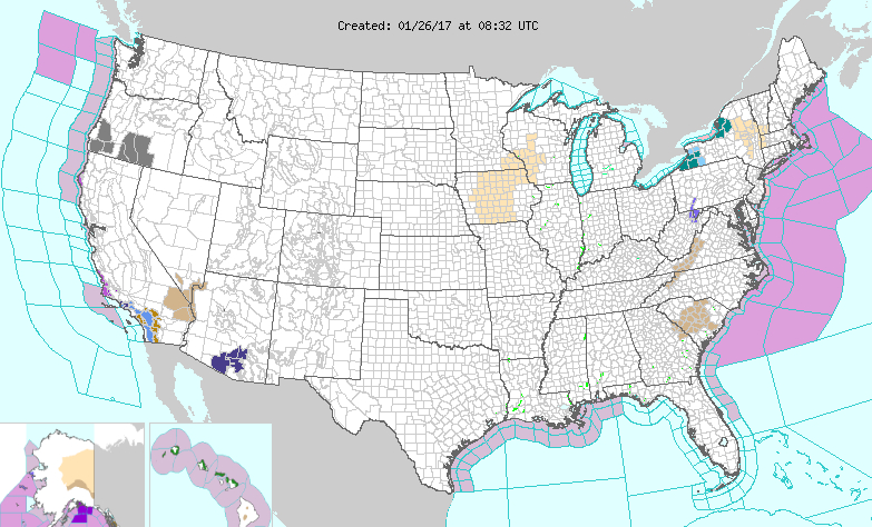 Weather Advisories and Warnings Across the USA