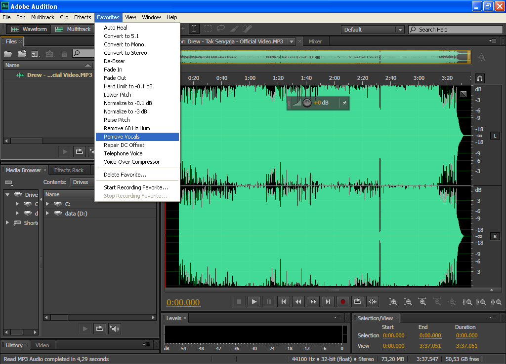Tutorial Praktek Membuat Lagu Karaoke dengan Adobe Audition