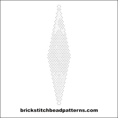 Click for a larger image of the Witch Scene Halloween bead pattern word chart.