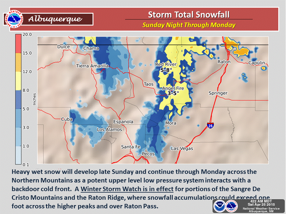 More Heavy Snow For New Mexico's Northern Mtn's.