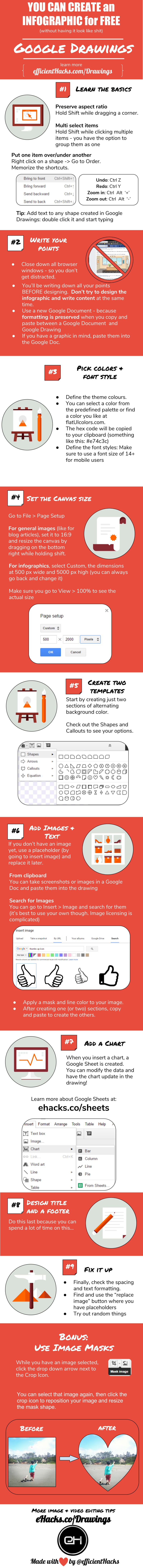 You Can Create an Infographics For Free Using Google Drawing - #infographic