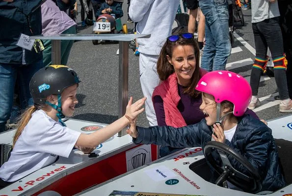 Princess Marie, Prince Joachim and Prince Henrik at. The Classic Race Aarhus festival