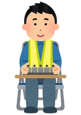 交通量調査員のイラスト