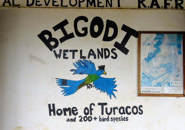 Bigodi Wetlands Sign in Uganda