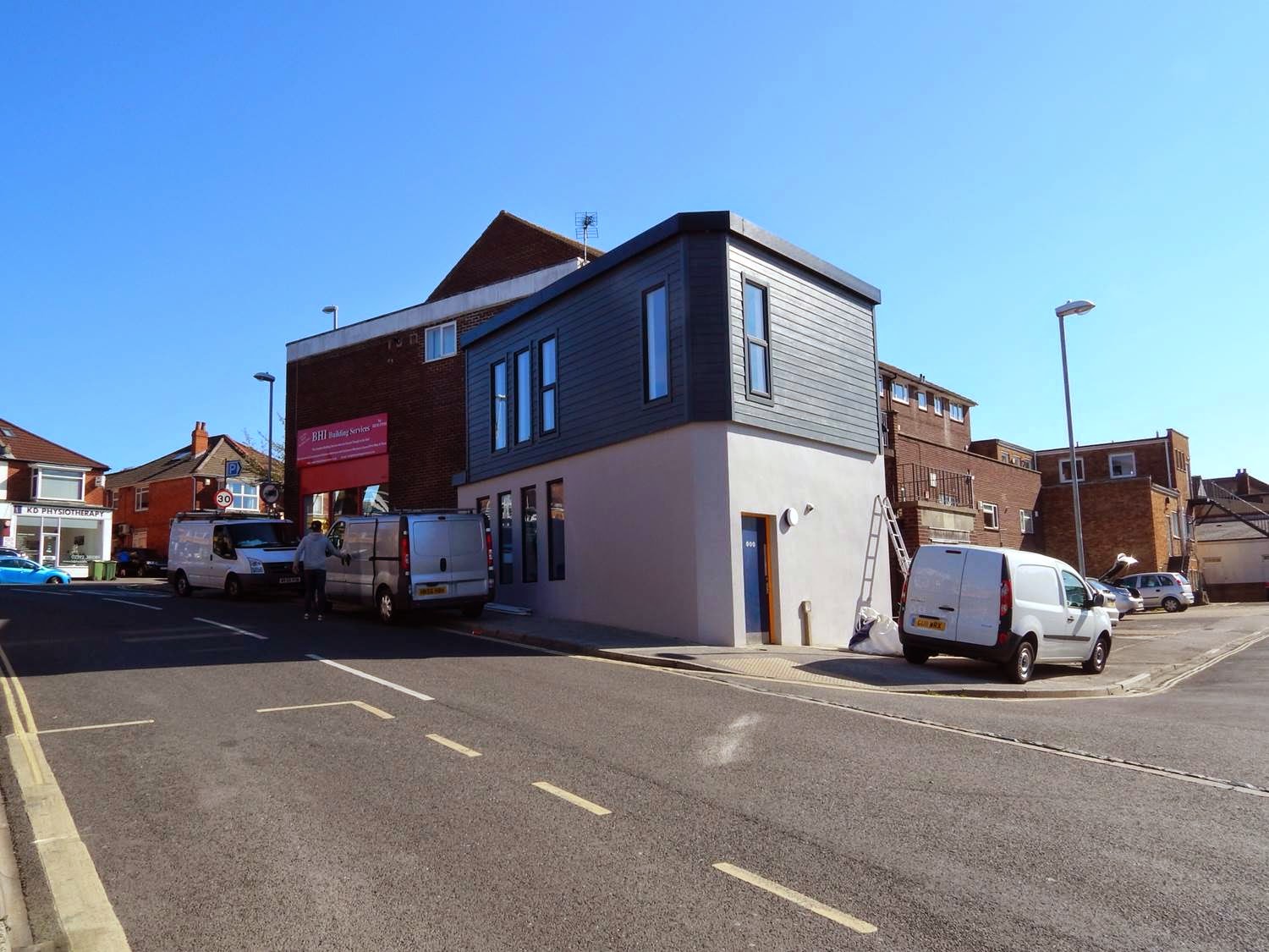 It is now a bijou officewith an added floor and spiral staircase  for a Cosham Estate Agent