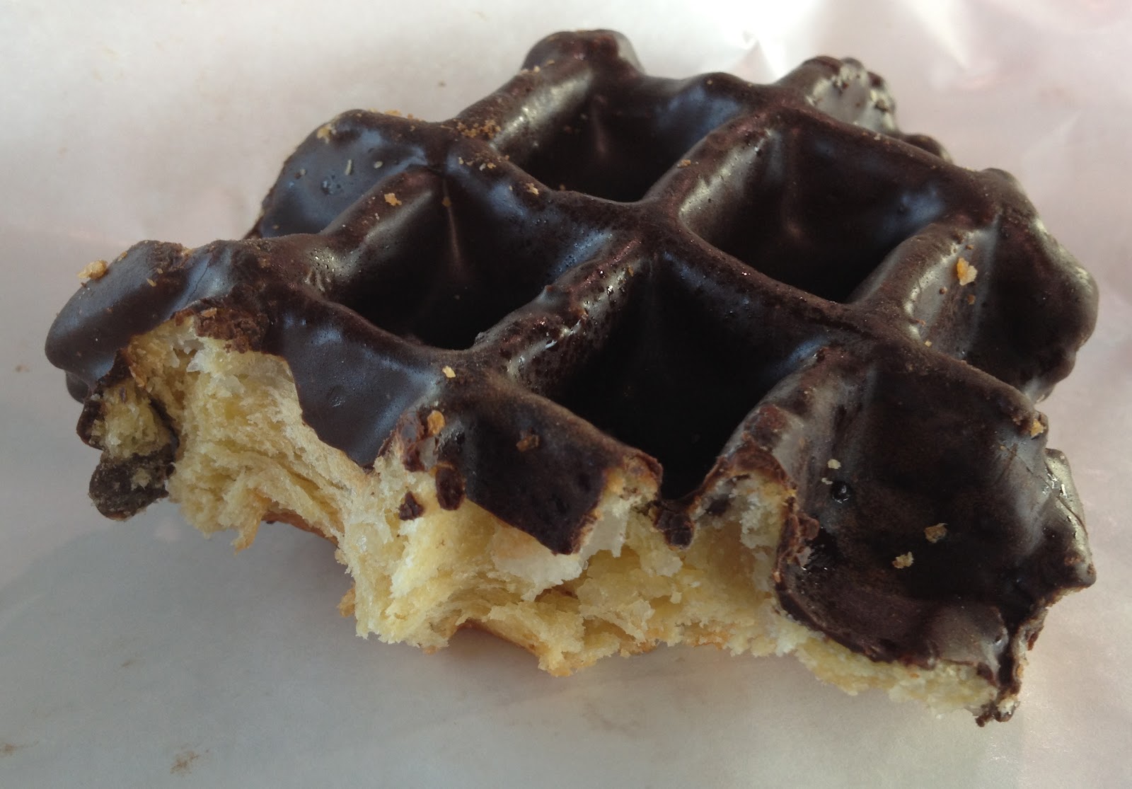 Eating & Chocolate Covered Belgian Waffle