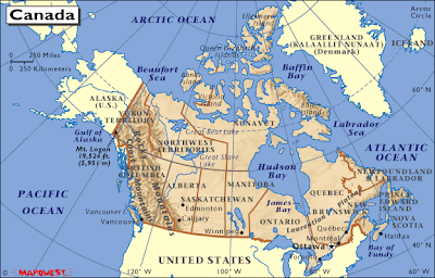 Tallest Building: Map of Canada on Atlas Pictures