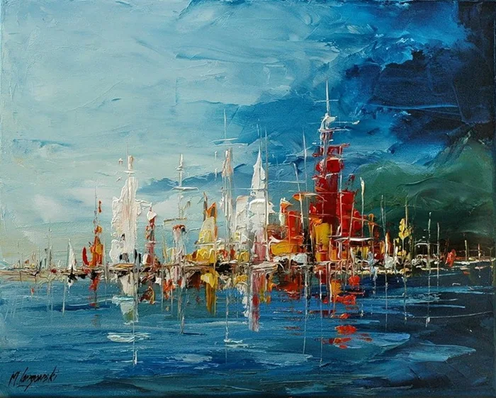 Marek Langowski | Polish Impressionist Landscapes painter | Venice by night