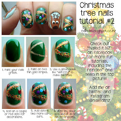 christmas nail tree nails tutorials easy simple designs tutorial beginners nailed wonderful learners girlshue wonderfuldiy nz finger