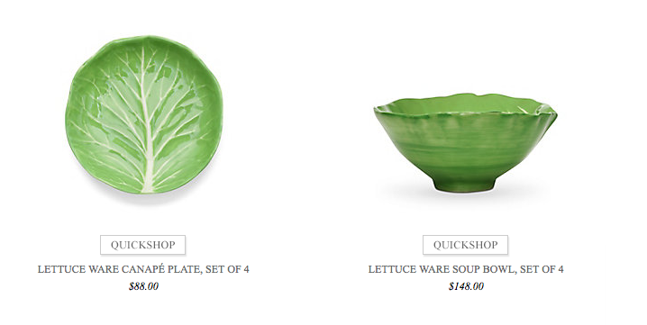 Portobello Design: Dodie Thayer Exclusive Iconic Lettuce Ware Collection  For Tory Burch