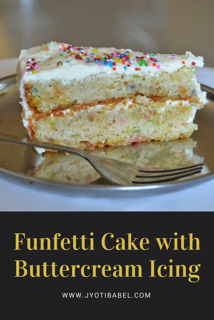 Jyoti's Pages Funfetti Cake Recipe with Buttercream Icing How to