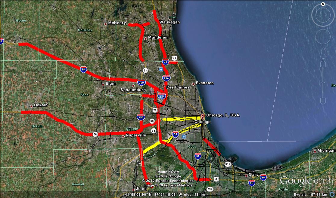 chicago tollway map