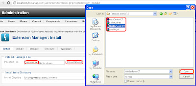 instalasi template joomla
