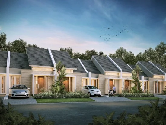 tampak depan rumah minimalis ukuran 6x15 meter 2 kamar tidur 1 lantai