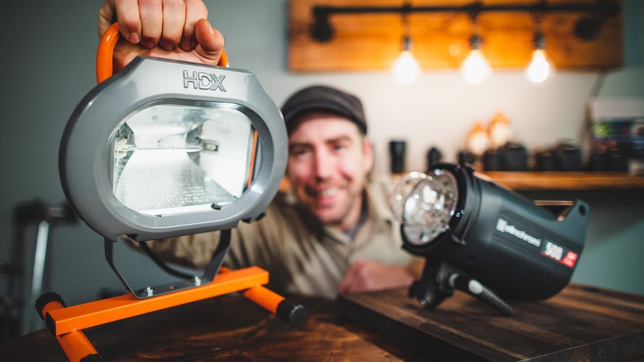 $20 Work Light VS $900 Studio Strobe Food Photography Lighting On A