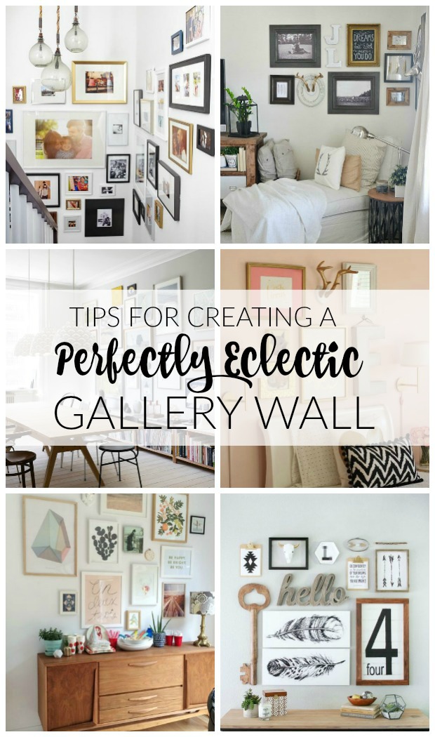 Tips and inspiration to create the perfectly eclectic gallery wall!  Littlehouseoffour.com
