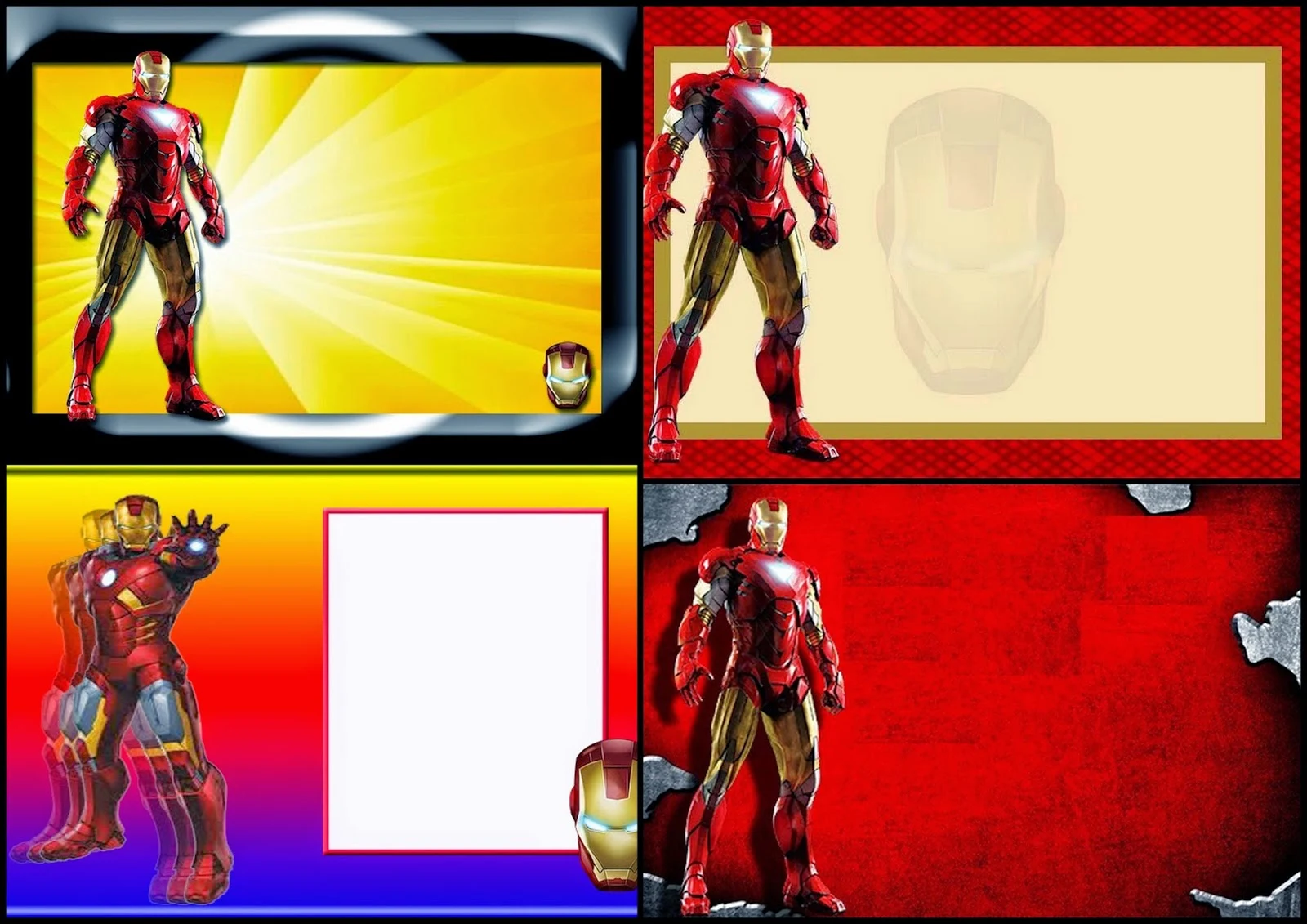 Iron Man: Invitaciones para Imprimir Gratis.