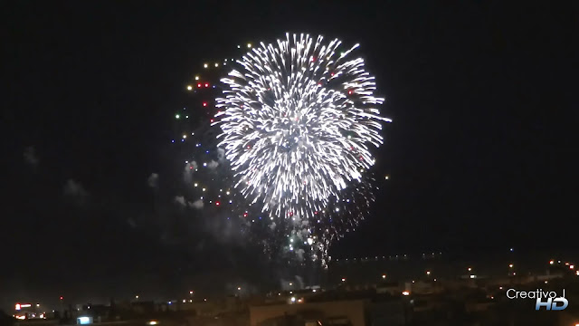 fuegos artificiales, traca final, feria cordoba, 2012, fireworks, fullhd, Creativo J, Torre de la Calahorra